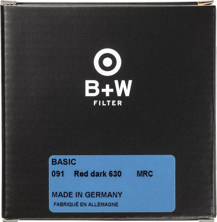 Actual product image B+W 091 Red filter dark 630, MRC/Basic 60mm (Colour filters)