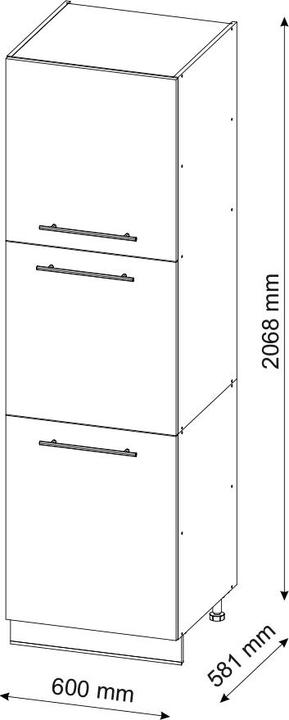 Immagine prodotto Vicco Herdumbauschrank Fame-Line (60 x 58 x 206 cm)
