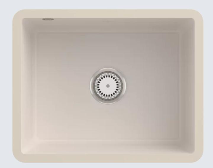 Villeroy & Boch V&B Evier encastré SUBWAY 60 SU 545x440mm avec commande manuelle. crema (Evier sous plan, 44 cm, 54.50 cm)
