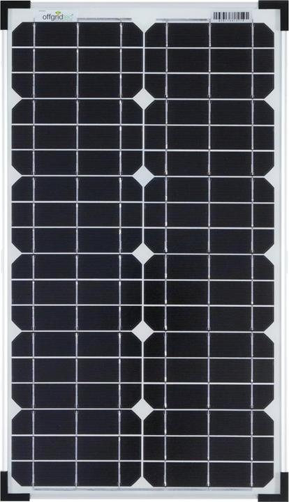 Produktbild Offgridtec OFF 3-01-001530 - Solarpanel, Mono, 12 V, 30 W (30 W, 2.50 kg)
