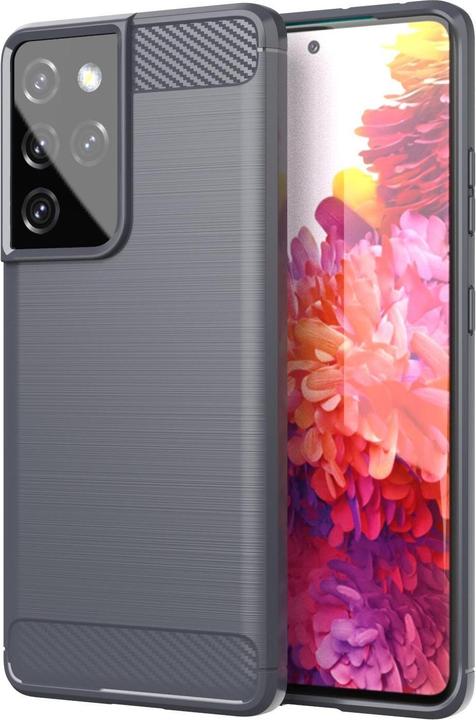 Image du produit Cadorabo TPU Ultra Slim carbon edelstahl Combi Cover (Samsung Galaxy S21 Ultra)