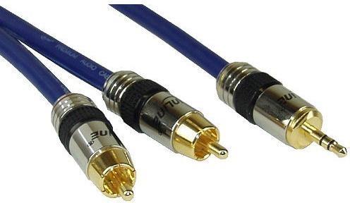 Produktbild InLine Cinch/Klinke Kabel, 2x Cinch an 3,5mm Klinke (5 m, Cinch, 3.5mm Klinke (AUX))