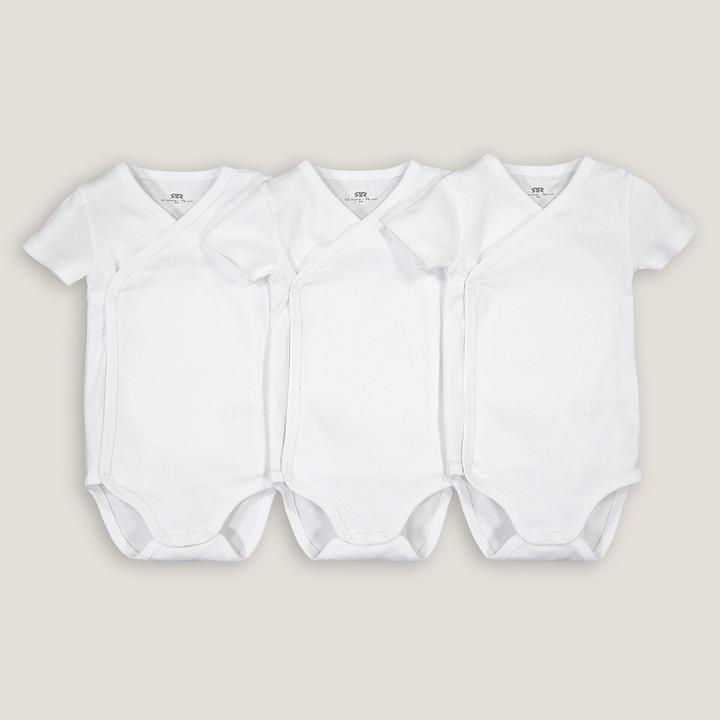 Actual product image La Redoute Collections Organic cotton 3-pack bodysuits (50 C)