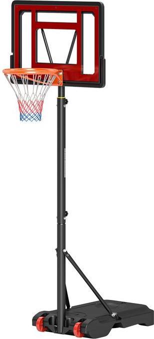 Actual product image Swisshandel24 Basketballständer Outdoor mit Rollen, 160-210 cm höhenverstellbar Basketballkorb