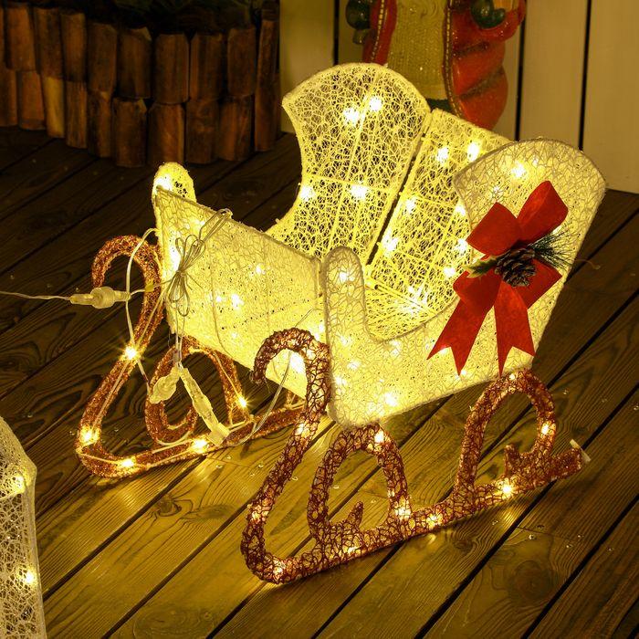 Image du produit Swisshandel24 LED Rentier und Schlitten Weihnachtsdeko mit 170 Lichtern für Indoor, Outdoor