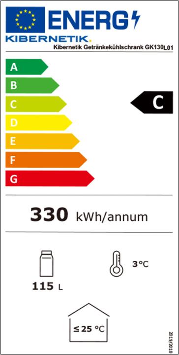 Etichetta energetica Kibernetik Gk130l01 (115 l)