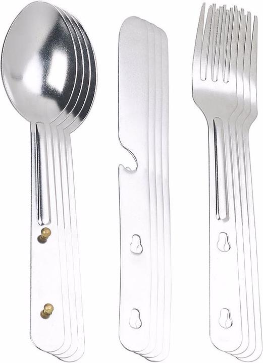 Produktbild Semptec 12-teiliges Edelstahl-Camping-Besteck mit Gabel, Löffel & Messer