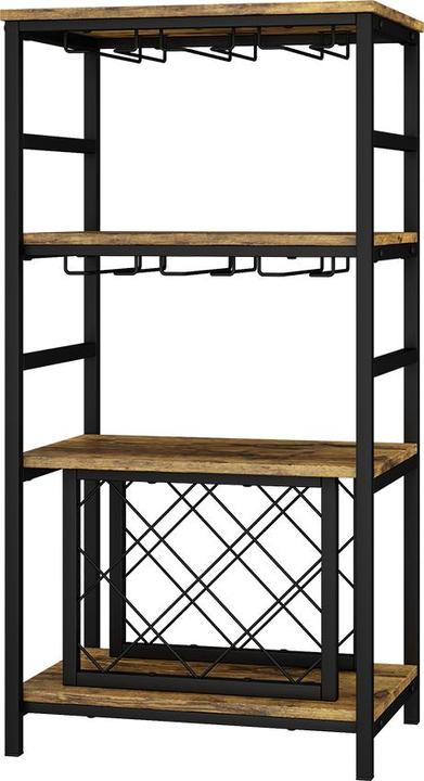 Produktbild Vichy Weinregal Vela, Eiche rustikal, 50 x 100 cm mit Glashalter