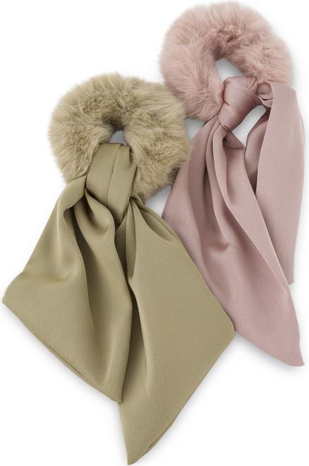 Actual product image Trisa Hair - Fake Fur Scrunchie, rose beige (Hair tie)