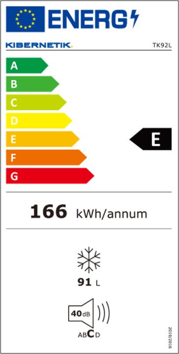 Label énergétique Kibernetik Tk92l (Autonome, 91 l)