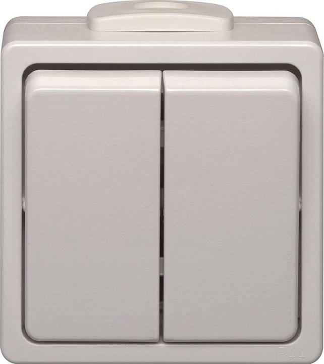 Produktbild N&L Elektrotechnik N & L 28386 Serienschalter Komplett Aufputz Hellgrau