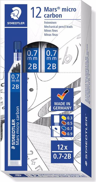 Actual product image Staedtler Mars Micro (0.70 mm, 2B, 12 x)