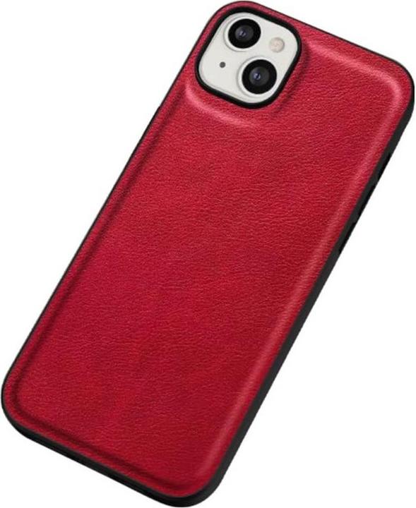 Immagine prodotto Cover-Discount iPhone 15 - Custodia protettiva retrò in ecopelle rossa (Apple iPhone 15)