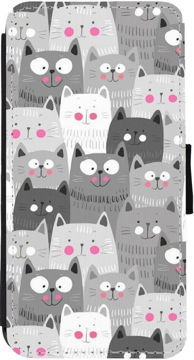 Image du produit PhoneLook Coque Wallet noir Chats gris troupeau (Apple iPhone 13)