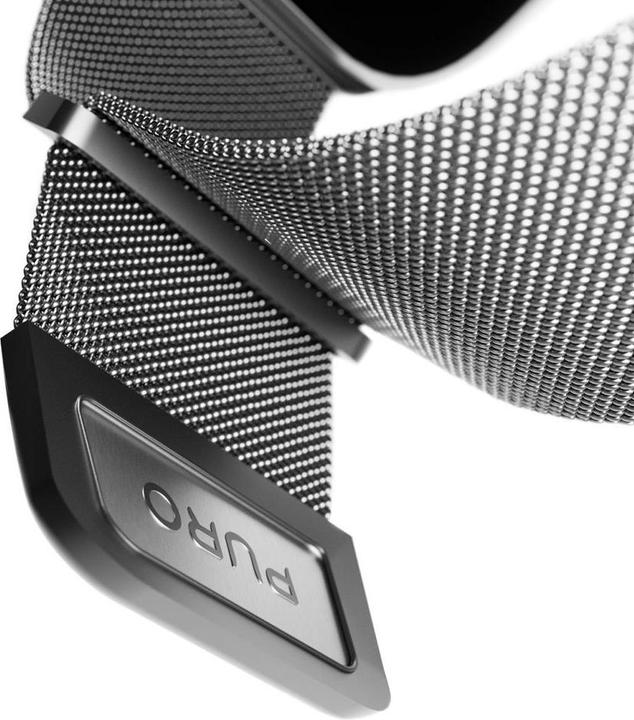 Actual product image Puro Milanese Mesh Strap For Apple Watch 42-44-45-49mm (42 mm, 44 mm, 45 mm, 49 mm, Stainless steel, Apple Watch Series 1, Apple Watch Series 2, Apple Watch Series 3, Apple Watch Series 4, Apple Watch Series 5, Apple Watch Ultra, Apple Watch Ultra 2, Apple Watch Series 6, Apple Watch Series 7, Apple Watch Series 8, Apple Watch Series 9, Apple Watch SE)