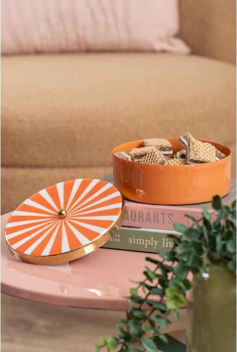 Produktbild present time Vorratsdose Candy Swirl 1.2 l, Orange/Weiss, Produkttyp (1.20 l)