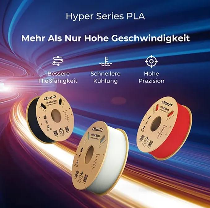 Actual product image Creality Hyper Speed (PLA, 1.75 mm, 1000 g, Grey)