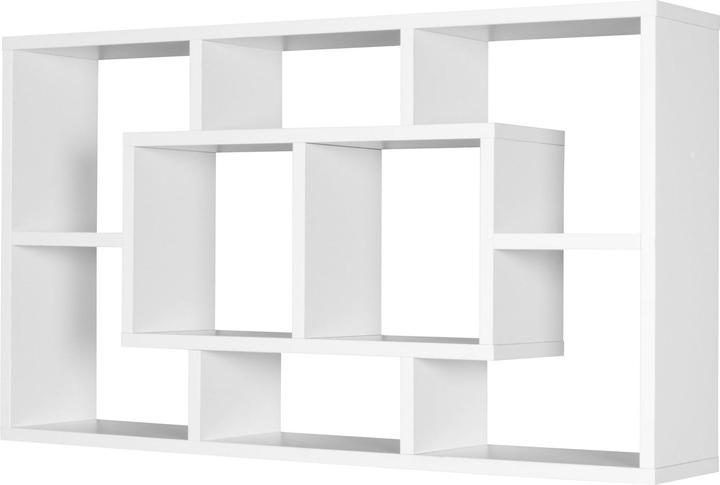 Immagine prodotto FineBuy Scaffale in legno impiallacciato bianco (16 x 85 x 48 cm)