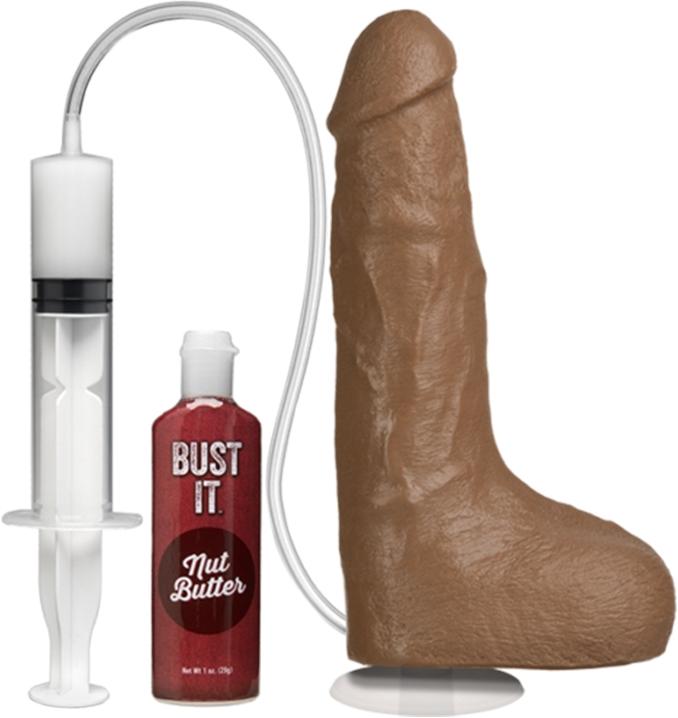 Doc Johnson Squirting Realistic Cock - 1 oz. Nut Butter