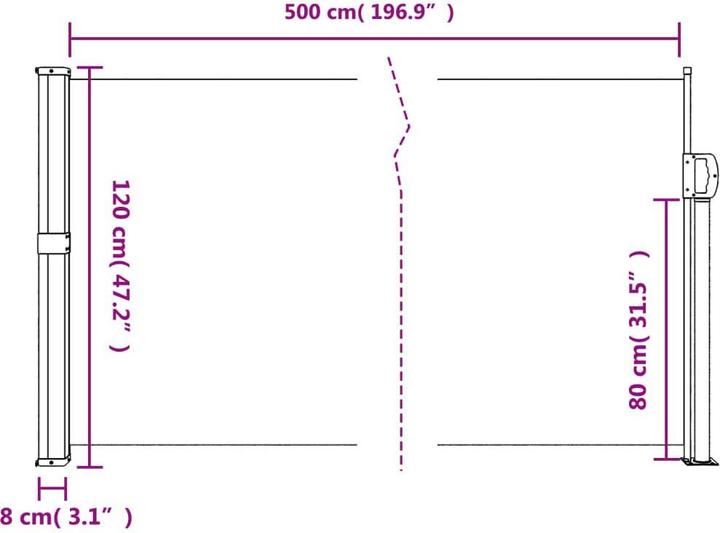 Image du produit VidaXL Store latéral extensible (1.20 m)