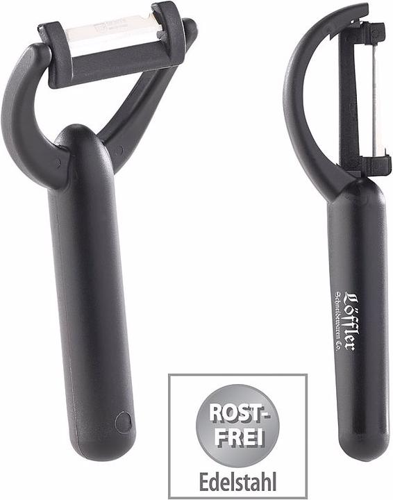 Actual product image Löffler Schneidewaren Set of 2 peelers, stainless steel blades from Solingen, I/Y pendulum blade