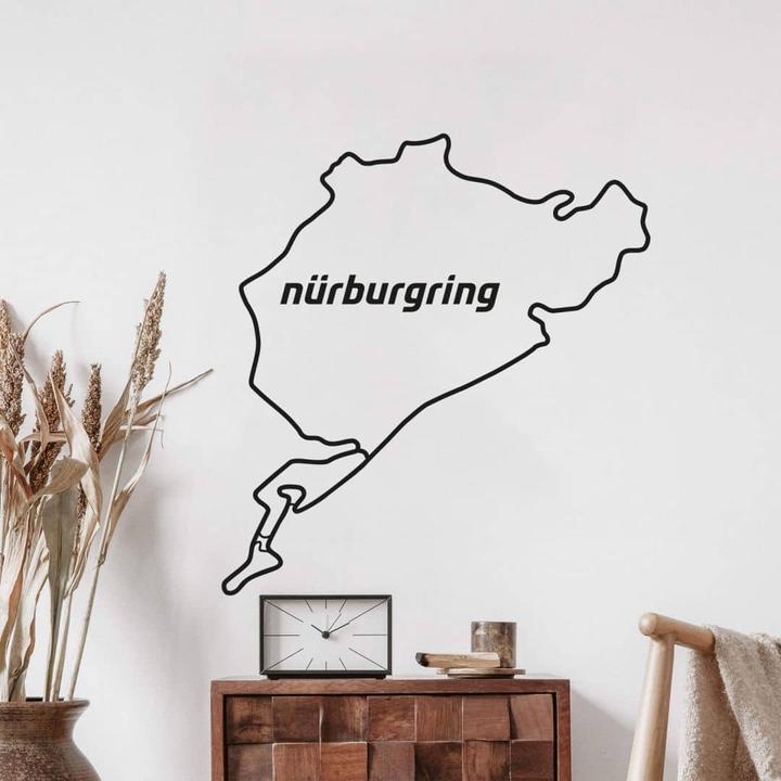 Produktbild Nürburgring Streckensilhouette komplett (74 x 80 cm)