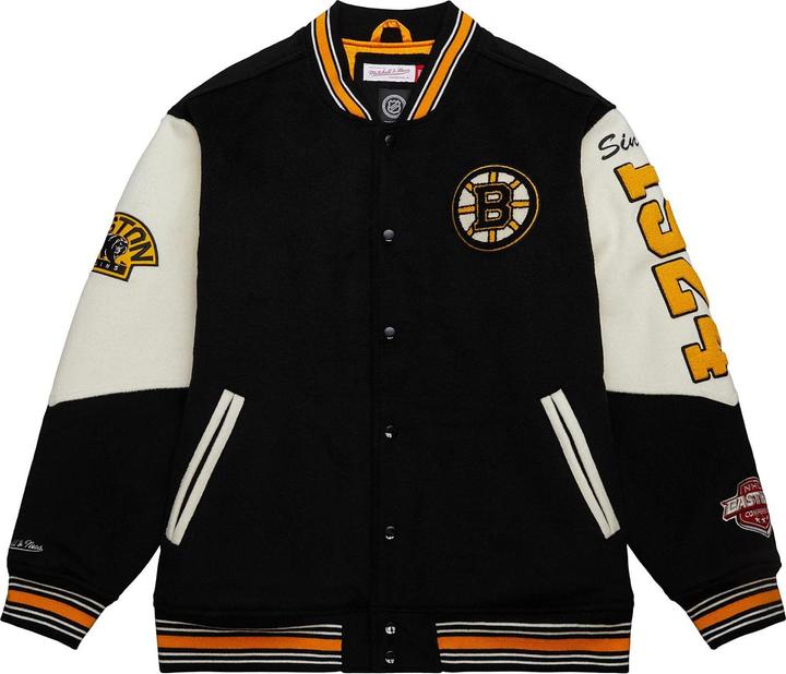 Actual product image Mitchell & Ness M&N Vintage Varsity Wool Jacke - NHL Boston Bruins - XL (XL)