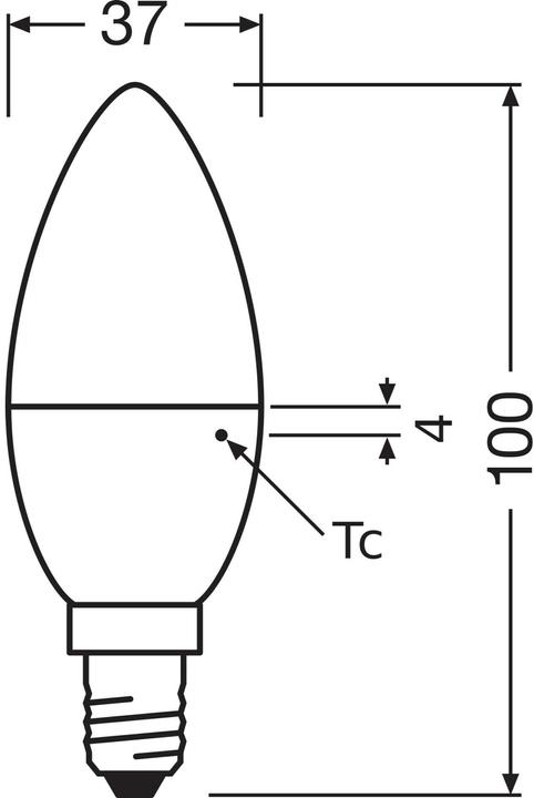 Produktbild Osram Classic B (E14, 4.90 W, 470 lm, 5 x, F)