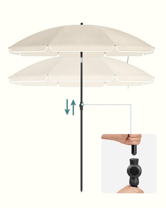 Produktbild Songmics Sonnenschirm für Strand (2 m)