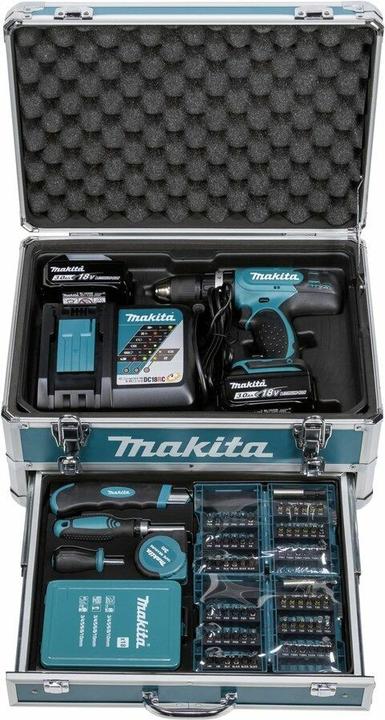 Actual product image Makita DHP453RFX2 Set (Rechargeable battery operated)