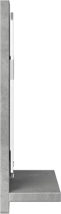 Produktbild VidaXL Badspiegel Wandspiegel Badezimmerspiegel Spiegel mit Ablage Betongrau (40 x 37 cm)