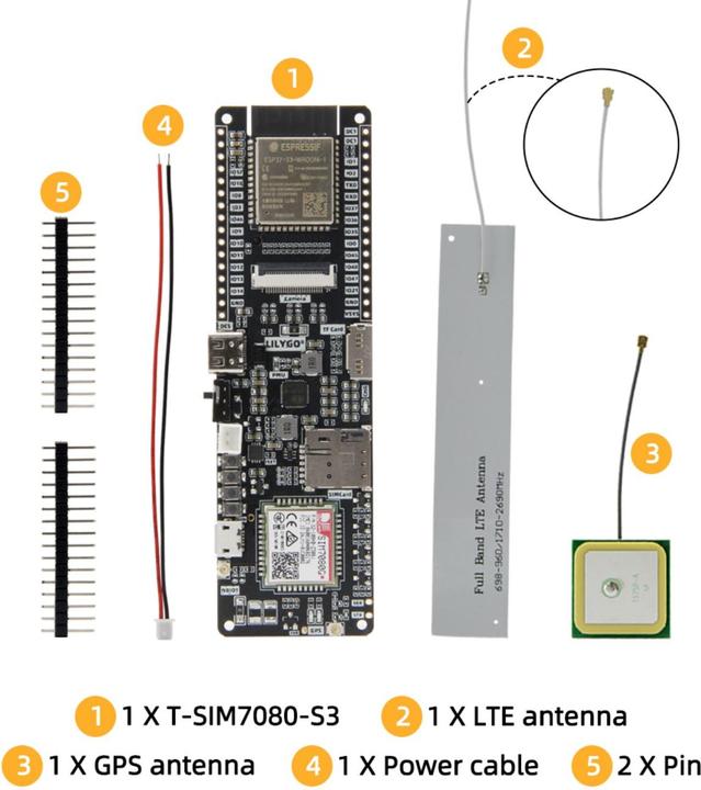 Image du produit Lilygo T-SIM7080G-S3 avec NB-IoT Cat-M et GPS