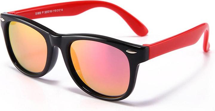 Actual product image Techsuit - Sunglasses Polarised (D802) - for Kids Between 3-6 Years, UV Protection - Black / Pink