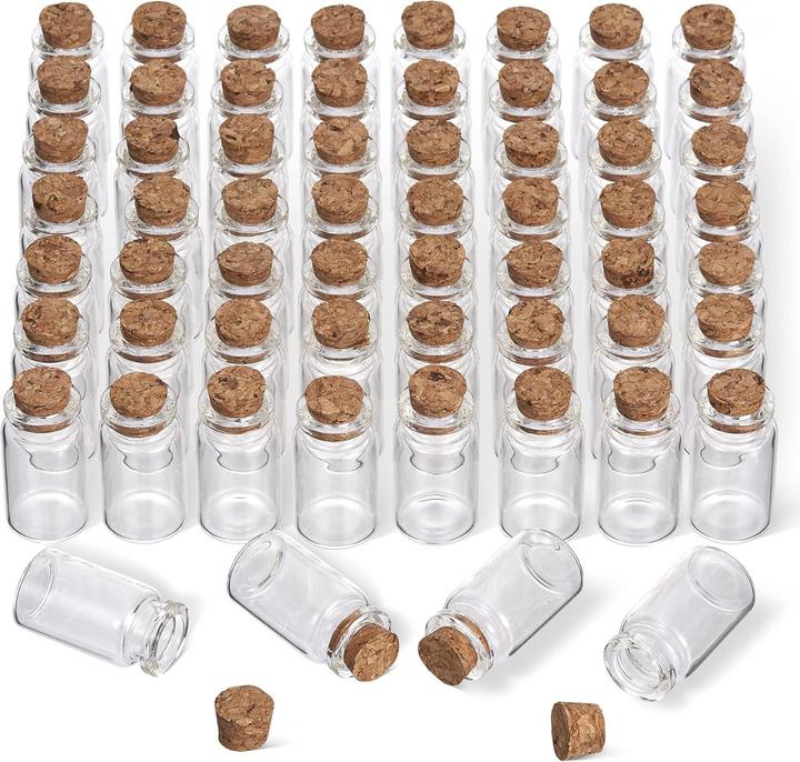 Actual product image The twiddlers Glasflasche mit Korkstopper mini 60 Stück