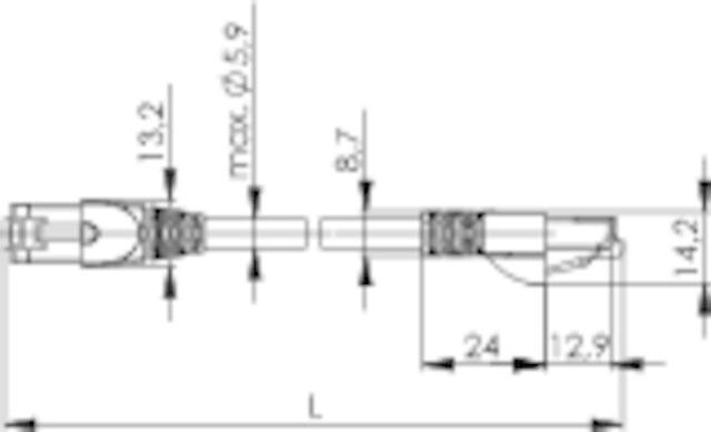 Actual product image Telegärtner Telegartner MP8 FS 500 (S/FTP, CAT6a, 0.25 m)