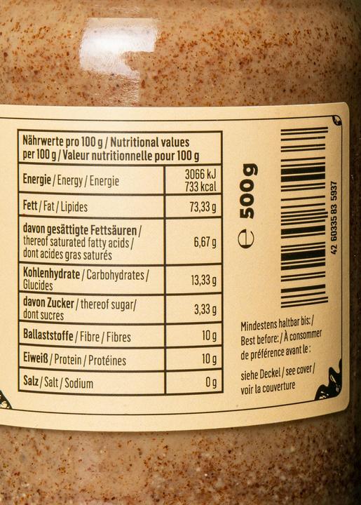 Valori nutrizionali e ingredienti KoRo Burro di noci pecan fatto con noci pecan tostate (6000 g)