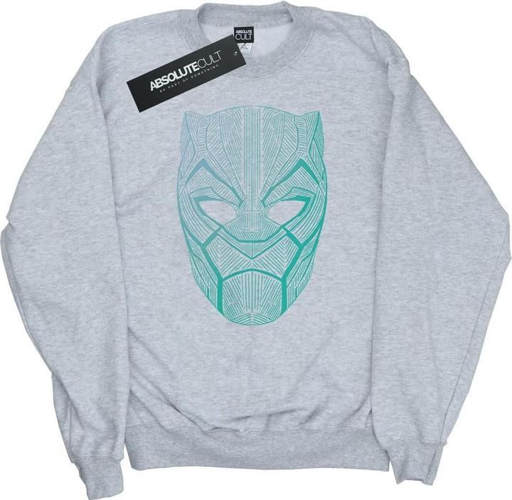 Image du produit Mens Black Panther Tribal Mask Cotton Sweatshirt (S)