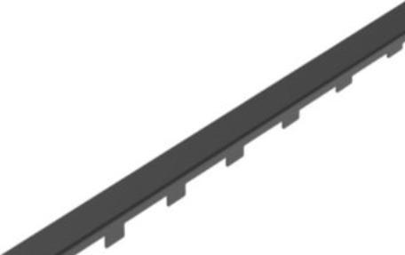 Blücher rist line COPENH.800 - Rist : 40x732mm- Farve : Sort- Rustfrit stål : AISI304/EN1.4301
