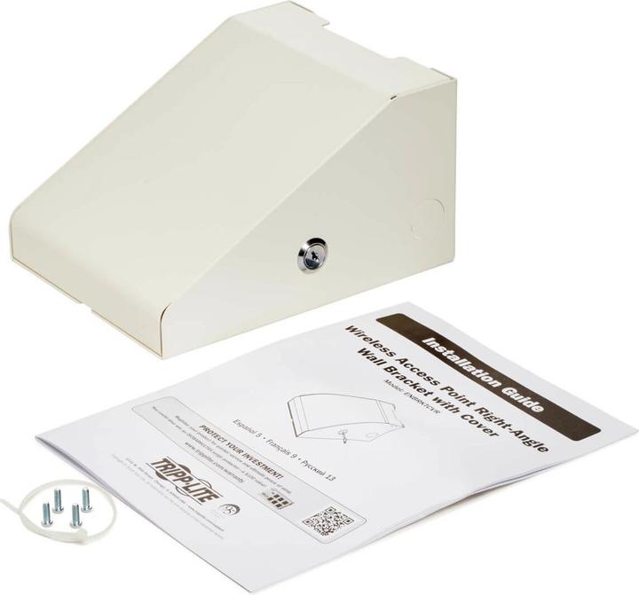 Image du produit Eaton Support mural universel pour point d'accès sans fil avec couvercle - angle droit Acier blanc (Mur, 5 kg)