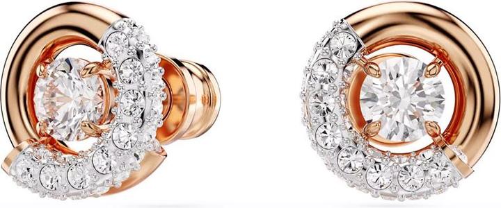 Produktbild Swarovski Dextera Ohrstecker Rundschliff Weiss Roségold (Swarovski Metall)