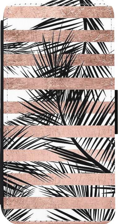 Image du produit PhoneLook Coque Wallet noir Palm trees gold stripes (Apple iPhone 13 Pro Max)