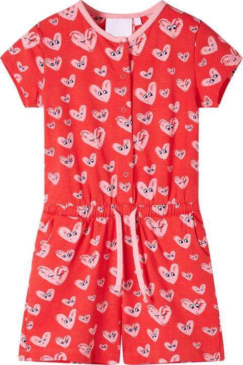 Actual product image VidaXL Children's playsuit red 140,Material: 95 % cotton. 5 (140)