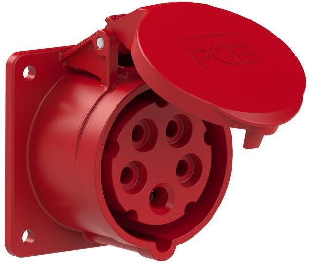 Actual product image PCE 315-6TTf7 Junction box straight 16A 5p 6h IP44/54 Turbo Twist (flange 75x75 - hole spacing 60x60)