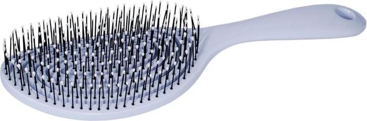 Actual product image Herba 3D Spiral plastic detangling brush, nylon bristles, white, oval, 23 cm