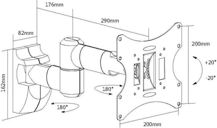 Actual product image myWall H 9-6 SL TV wall bracket 58.4 cm (23" 106.7 cm (42" Ne (Wall, 42.01", 30 kg)