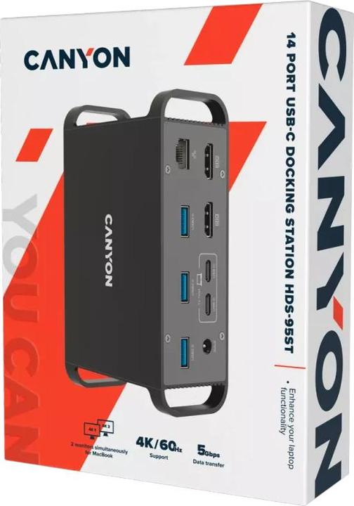 Actual product image Canyon USB Hub HDS-95ST 14in1 (USB-C, 14 Ports)