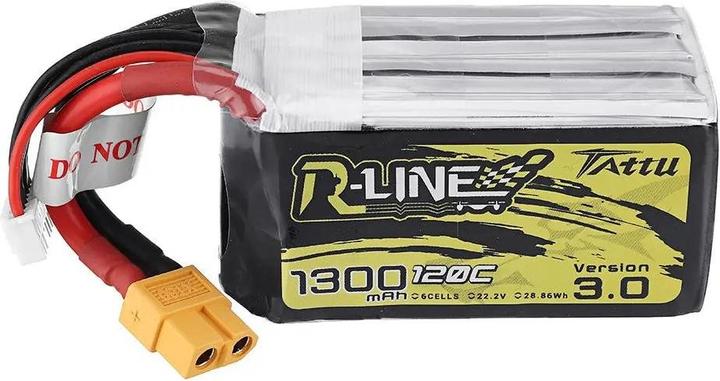 Produktbild AccuCell Akku, 1300mAh, 22.2V, 120C 6S R-Line V3 XT60-Stecker für Modellbau, Drohne, Multicopter, Quadrocopte (22.20 V, 1300 mAh)