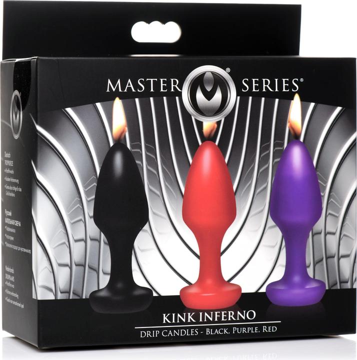 Immagine prodotto Master Series Candele a goccia Kink Inferno Butt Plug (Gioco di dadi)