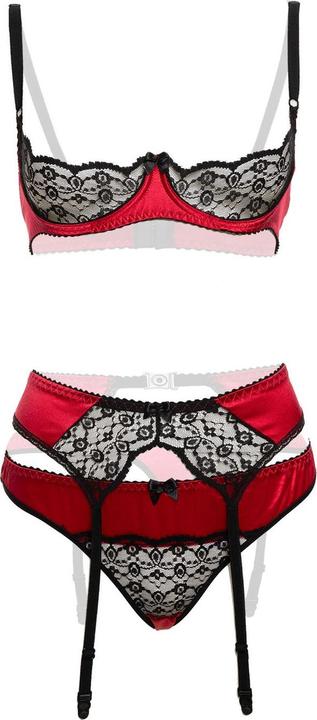 Productafbeelding Christine Le Duc 3-delige BHS-set Gush Rood (XL)
