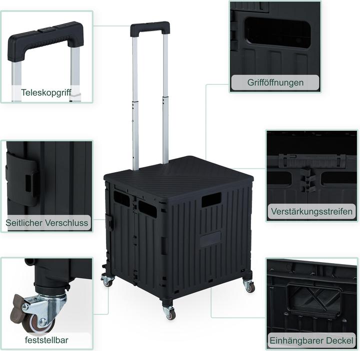 Immagine prodotto Relaxdays Carrello pieghevole